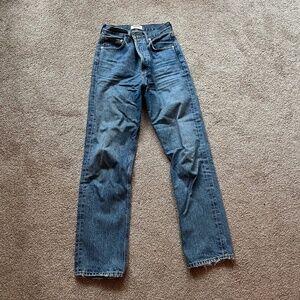 Size 23 Agolde Pinch-Waist Straight-Leg Jeans